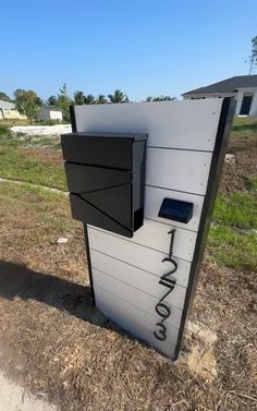 a mailbox with the number 3 on it