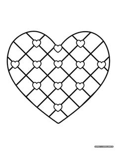 a heart with hearts on it coloring page