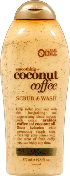 NEW OGX® Coconut Coffee Body Cream is infused with exotic arabica coffee and coconut oil, this amazingly smoothing and moisturizing blend will help soften and firm your skin. You can enjoy the fresh scent of coffee any time during the day and boost hydration to reveal your most beautiful-looking skin! Ogx Coconut Coffee, Coffee And Coconut Oil, Coconut Coffee Scrub, Ogx Coconut, Coffee Body Scrub, Coconut Coffee, Recycled Bottle, Coffee Scrub, Bath And Body Care