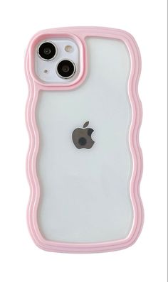 an iphone case that is pink and white