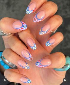 Vacation Nails, Short Acrylic Nails Designs, Beach Nails, Manicure Y Pedicure, Fire Nails, Dream Nails, Funky Nails