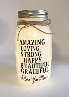 a jar that has some kind of message on it