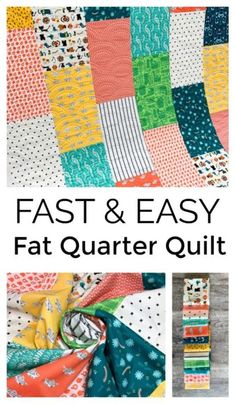 Fat Quarters Baby Quilt, Quilts Using Fat Quarters, Fat Quarter Sewing Projects, Beginner Quilting Projects, Diary Of A Quilter, Fat Quarter Quilt Pattern, Fat Quarter Quilt