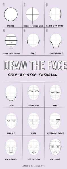 how to draw the face step by step instructions for beginners and advanced drawing students