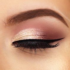 Maquillaje Rose Gold Makeup Looks, Rose Gold Eye Makeup, Make Up Gold, Rose Gold Eyeshadow, Gold Makeup Looks