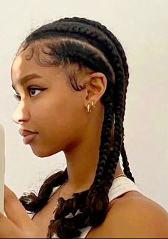 Protective Hairstyles Braids, Pretty Braided Hairstyles, Hairdos For Curly Hair, 4c Hair, Curly Hair Inspiration, Natural Hair Braids, Cornrow, Cornrow Hairstyles