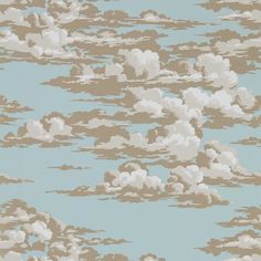 an image of clouds in the sky with blue and beige colors on it's sides