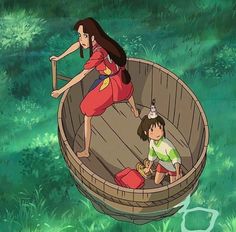 two people in a wooden boat on the water