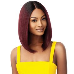 Outre Premium Synthetic Lace Part Daily Wig - CORETTA COLOR SHOWN : DR/BURGUNDYMATERIAL : Synthetic TYPE : Lace Part Wig LENGTH : MediumHEAT SAFE : Yes up to 350°F-400°F DESCRIPTION: Salon Blowout (Blowout Texture) Pre-Plucked and Hand Tied Lace I-Part Free Part ( Left Part, Center Part, and Right Part) High Tex - Heat Resistant Fiber Pre-attached Elastic Band Breathable Mesh Cap How to Care Brush through the hair from the tips to the roots to prevent matting and tangling. For curly styles, spri Salon Blowout, Medium Bob, Wavy Lob, Center Part, Long Bob Haircuts, Human Braiding Hair, Long Bob Hairstyles, Half Wigs, Wig Making