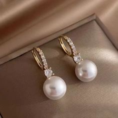 Material | Copper Alloy Pearl Earing Designs, Fancy Jewellery Designs, Gold Rings Fashion, Baroque Pearl Earrings, Jewelry Design Earrings, Gold Earrings Designs, Pearl Drop Earrings, Ear Jewelry, Elegant Jewelry