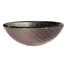 a black and silver bowl on a white background