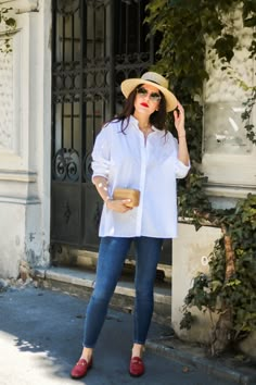 White Shirt Outfits, Summer Work Outfits, Elegante Casual, Mode Casual, Work Outfits Women, Looks Style