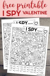 two printable valentine's day coloring pages with the text free printable i spy valentine