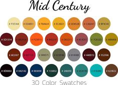 the color scheme for mid century