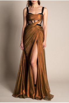 Glam Dresses, Brown Dress, Fantasy Fashion, Fancy Dresses, Dream Dress, Traditional Dresses, Look Fashion, Gorgeous Dresses, Pretty Dresses