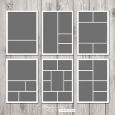 four different photoshopped into the same frame on a wooden wall with wood planks