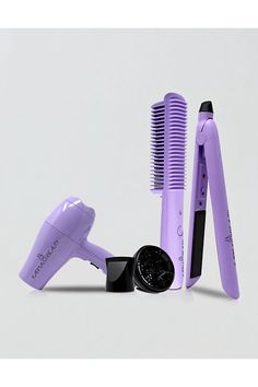 Includes a 0.9" Ceramic Flat Iron, compact Travel Blow Dryer, Mini Serenity Heated Styling Comb/Negative ion, nano silver & far infrared technology/Lightweight design/Quiet & powerful motor/Safe for most hair types/Travel size Travel Hairbrush, Lilac Hair Styling Tools, Travel Blow Dryer, Travel Size Purple Shampoo, Mini Portable Perfume Travel Atomizer, Ceramic Flat Iron, Travel Hair Dryer, White Jeans Men, Athletic Fit Jeans