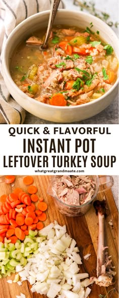 an image of instant pot leftover turkey soup