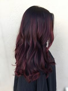 Violet Ombre Hair, Red Tint Hair, Black Cherry Hair, Violet Ombre, Red Hair Inspo