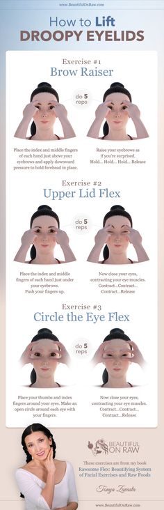 Facial Exercises for droopy eyelids Saggy Eyelids, Droopy Eyelids, Droopy Eyes, Eye Exercises, Shiatsu Massage