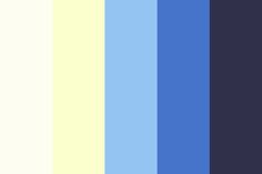 the color palette is blue, yellow, and green with some white in it's center