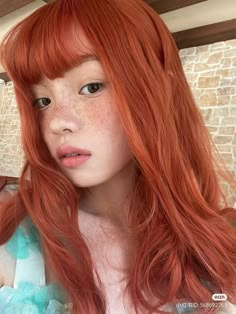 Hair Colors For Pink Undertones Skin, Ginger Hair Asian, Coral Orange Hair, Eye Extensions, Orange Hair Dye, Hair Color Orange, Hair Dye Colors