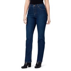 Gloria Vanderbilt Jeans Size: 6 Long.  Color: Blue.  Gender: female.  Age Group: adult. Gloria Vanderbilt Jeans, Tapered Leg Jeans, Petite Shorts, Product Video, Classic Jeans, Gloria Vanderbilt, Tapered Jeans, Pocket Jeans, Bottom Clothes