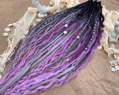 Pair of Colourful Synthetic Ombre Hair Braided Ponytail - Etsy UK Natural Hair Colours, Hair Colours