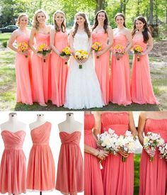 bridesmaid dresses in different colors and styles