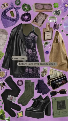 Storm Witch Outfit, Whimsigoth Pastel, Green Whimsigoth Aesthetic, Whimsigoth Fashion Aesthetic, Purple Green Outfit, Purple Outfits Ideas, Green Whimsigoth, Whimsigoth Flowers, Purple Fashion Aesthetic