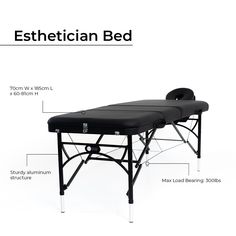 This portable and folding esthetician bed/waxing table is ideal for licensed estheticians, massage therapists, waxers, and more who want a high-quality spa bed to boost client experience. This table features: Available in black, teal, pink & purple Portable & ideal for maneuvering or transporting Luxury padding for maximum comfort Max Load Bearing: 300 lbs This pro esthetician bed/waxing table is perfect for those working from a salon or performing house calls due to its portable design. With lu Waxing Table, Esthetician Bed, Spa Bed, Massage Table, Aluminum Table, Client Experience, Massage Therapist, Esthetician, Pink Purple