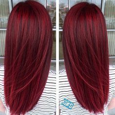 ♕ｏｆｆｉｃｉａｌｊａｄａ Vibrant Red Hair With Blonde Highlights, Trending Red Hair, Cute Red Hair, Hot Hairstyles, Vibrant Red Hair, Fun Hair, Haircut And Color, Hair Colours, Hair Color And Cut