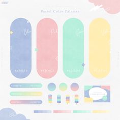 the pastel color palettes for your project