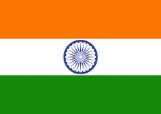 the flag of india is shown in green, white and orange colors with a star on top