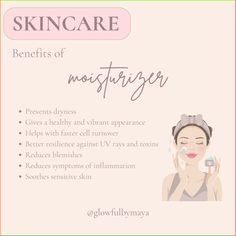 Skincare benefits by glowfulbymaya - moisturizer [moisturizer hydration self care spa day skin care self love glowing healthy radiant skin] Esthetician Knowledge, Moisturizer Tips, Self Care Spa Day, Moisturizer Benefits, Face Hacks, Esthetician Inspiration, Wedding Skincare, Black Glamour, Makeup Order