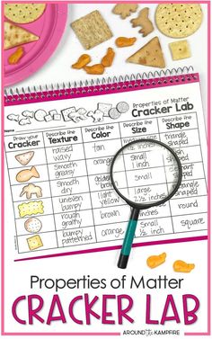 the properties of matter in a cracker lab