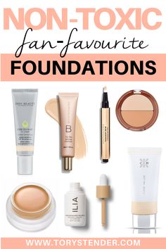 Healthy Foundation Makeup, Non Toxic Face Products, Non Toxic Foundation Makeup, Natural Foundation Products, Best Clean Foundation, Titanium Dioxide Free Makeup, Non Toxic Concealer, Clean Foundation Brands, Best Non Toxic Makeup