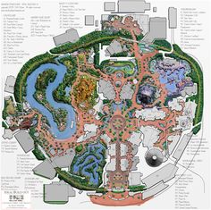 a map of the park with lots of trees