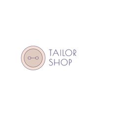 the tailor shop logo on a white background