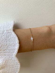 Permanent Bracelet Ideas, Dainty Hypoallergenic Healing Bracelet, Elegant Opal Beaded Bracelets As Gift, Dainty Moonstone Bracelets For Everyday, Adjustable Rose Gold Opal Jewelry, Delicate Gold Moonstone Bracelet, Elegant Adjustable Opal Beaded Bracelets, Adjustable Opal Bracelet Gift, Adjustable Opal Bracelet For Gift