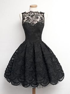 Cute black lace short prom dress,black evening dress,homecoming dresses Áo Blu, Black Lace Prom Dress, Emo Clothes, Vestidos Casual, Fancy Clothes, Black Homecoming Dress, Classy Dresses, Prom Ideas, Lace Prom Dress