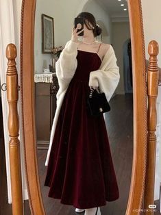 #OutfitInspo #FashionStyle #OOTD #StyleGoals #FashionTrends #WardrobeGoals #StreetStyle #FashionInspiration #ChicOutfits #LookBook #FashionAddict #StyleDiaries Simple Wedding Party Dress, Simple Wedding Party, Prom Dress Simple, Velvet Prom Dress, Simple Prom Dress, Burgundy Velvet, Dress Simple, Dress Party, Velvet Dress