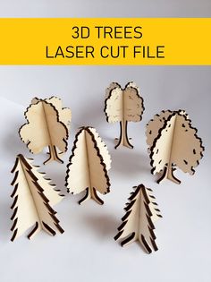 the 3d trees are cut out from paper