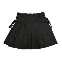 Romwe Size Medium Black Pleated Style Skirt Has Ties On Sides, Pictured Up Close Zips Up In The Back For A Fitted Appearance 100% Polyester Soft Material Mix Great For Mixing And Matching / Layering Or Warm Weather! Approximate Measurements In Photos Above Let Me Know If You Have Any Questions :) Gothic Skort For Summer, Black Ruffled Skirt, Anime Skirts, Black And White Flowers, White Halter Maxi Dress, Style Skirt, Pleated Mini Skirt, Black Ruffle, Black Skirt