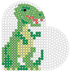 an image of a dog that is made out of circles and has the colors green, yellow, red, and orange