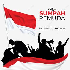 an image of people waving the indonesian flag