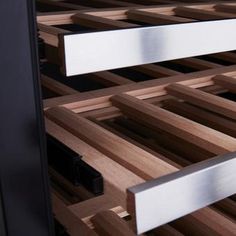 the drawers are made out of wood and metal