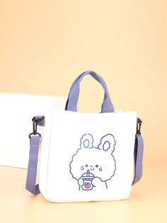 Bag For Love - Cartoon Graphic Top Handle Bag - Women Tote Bags Product Description Style Preppy Color White Quantity 1 piece Strap Type Adjustable Pattern Type Cartoon Bag Size Medium Magnetic No Type Top Handle Bag Material Canvas Composition 100% Cotton Size Chart INCH CM Size Bag Width Bag Height Bag Length Strap Length one-size 3.1 9.4 11 41.3 Size Bag Width Bag Height Bag Length Strap Length one-size 8 24 28 105 Similar Products h2 { text-align: center; } .red-box { width: 100%; display: f Kipling Handbags, Cartoon Bag, Mk Handbags, Studded Bag, Brown Leather Totes, Style Preppy, Coach Shoulder Bag, Graphic Top, Leather Handbags Tote