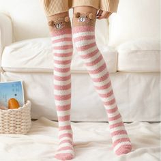 Soft Kawaii Socks Creepy Cute Fashion, Harajuku Grunge, Cartoon Socks, Kawaii Socks, Handmade Stuffed Toys, Sky Blue Dress, Soft Socks, Socks Christmas, Pants Women Fashion