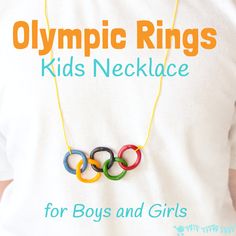 the olympic rings kids necklace for boys and girls